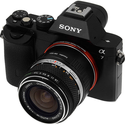 FotodioX Adaptador de Montura Olympus OM a Sony Alpha E-Mount aluminio anodizado