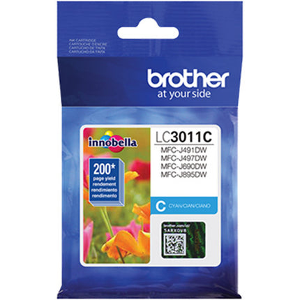 Cartucho de Tinta Brother LC3011 Cyan para Impresora MFC-J491DW MFC-J497DW