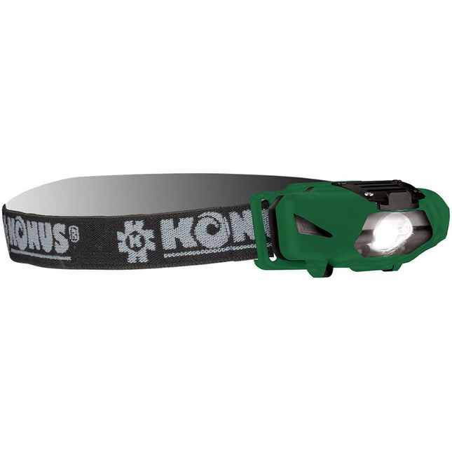 Linterna Frontal Ajustable Konus KonusFlash-5 60 30 Lúmenes 45° Giratoria Funciona con Pilas AA