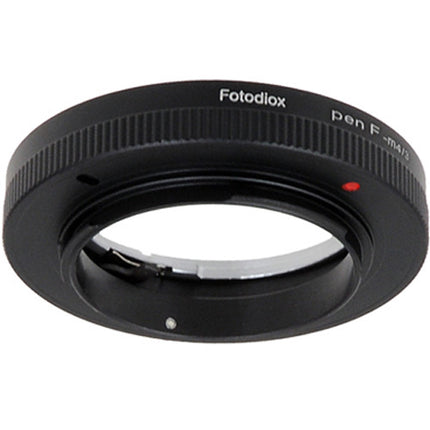 FotodioX Adaptador Montura para Lente Olympus Pen F a Micro Cuatro Tercios con Enfoque Infinito de Aluminio Anodizado