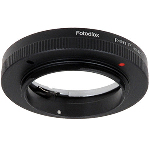 FotodioX Adaptador Montura para Lente Olympus Pen F a Micro Cuatro Tercios con Enfoque Infinito de Aluminio Anodizado