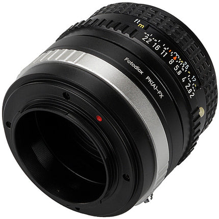 FotodioX Adaptador de Montura para Objetivos Pentax K a Cámara Fujifilm X Metal Chrome