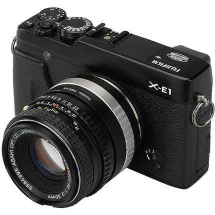 FotodioX Adaptador de Montura para Objetivos Pentax K a Cámara Fujifilm X Metal Chrome