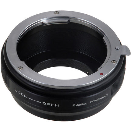FotodioX Adaptador para Pentax K Montura a Micro Cuatro Tercios con Control de Apertura aluminio anodizado