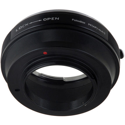 FotodioX Adaptador para Pentax K Montura a Micro Cuatro Tercios con Control de Apertura aluminio anodizado