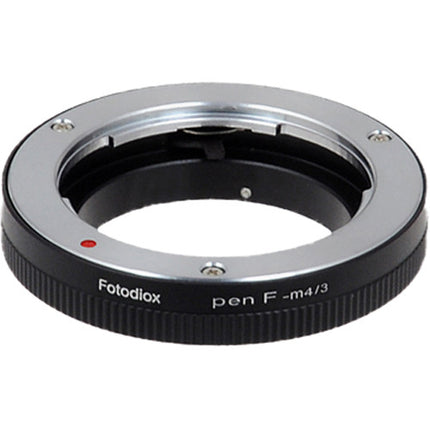 FotodioX Adaptador Montura para Lente Olympus Pen F a Micro Cuatro Tercios con Enfoque Infinito de Aluminio Anodizado