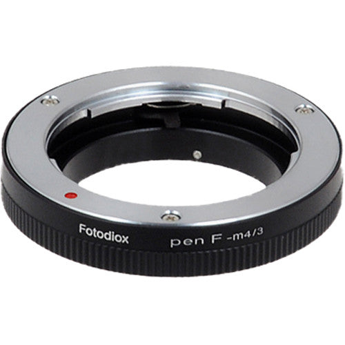 FotodioX Adaptador Montura para Lente Olympus Pen F a Micro Cuatro Tercios con Enfoque Infinito de Aluminio Anodizado