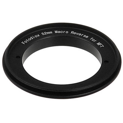 FotodioX Anillo Adaptador Macro Reversible 52mm para Cámaras Micro Cuatro Tercios Aluminio Anodizado