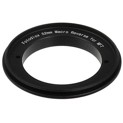 FotodioX Anillo Adaptador Macro Reversible 52mm para Cámaras Micro Cuatro Tercios Aluminio Anodizado