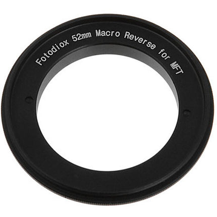 FotodioX Anillo Adaptador Macro Reversible 52mm para Cámaras Micro Cuatro Tercios Aluminio Anodizado