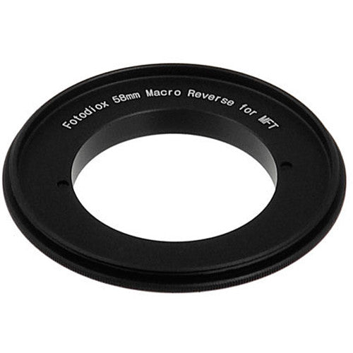 FotodioX Adaptador Macro Reverso 58mm Anodizado para Micro Cuatro Tercios