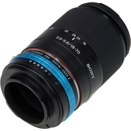 FotodioX Pro Adaptador de Montura para Lente Sony A-Mount a Cámara Sony E-Mount Acabado Acero Inoxidable