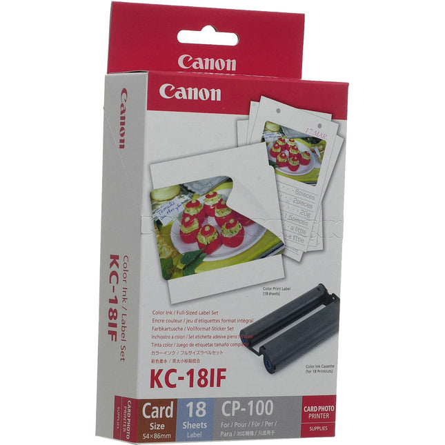 Canon KC-18IF Set de Tinta y Etiquetas Color 18 Hojas Papel Tarjeta