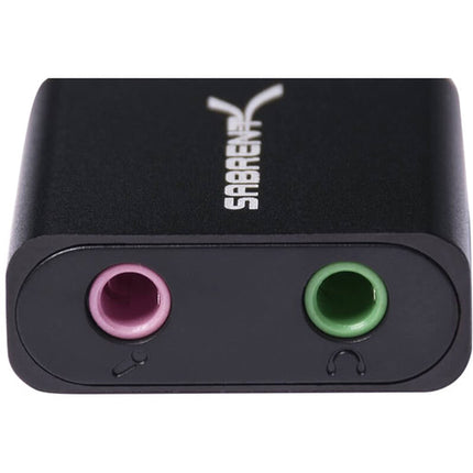 Sabrent Adaptador de Sonido Externo USB 2.0 3.5mm Estéreo con Micrófono 0.6m