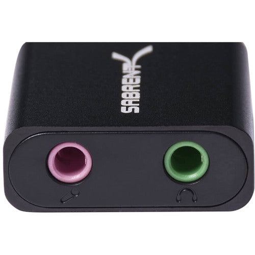 Sabrent Adaptador de Sonido Externo USB 2.0 3.5mm Estéreo con Micrófono 0.6m