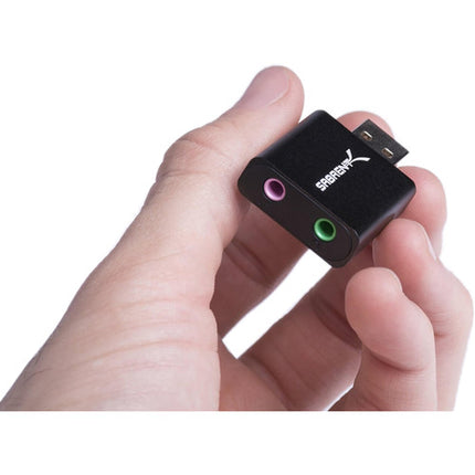 Sabrent Adaptador de Sonido Externo USB 2.0 3.5mm Estéreo con Micrófono 0.6m