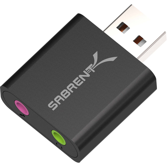Sabrent Adaptador de Sonido Externo USB 2.0 3.5mm Estéreo con Micrófono 0.6m