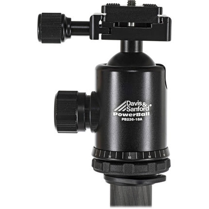 Davis & Sanford Traverse TR684C-36 Trípode de Fibra de Carbono 68 Pulgadas Capacidad 18 lb con Cabezal de Bola Dual y Columna Corta