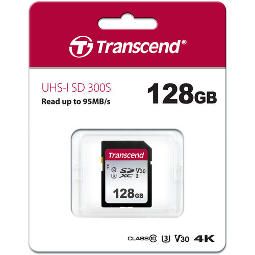 Transcend 128GB 300S Tarjeta de Memoria SDXC UHS-I 100 MB/s Clase 10