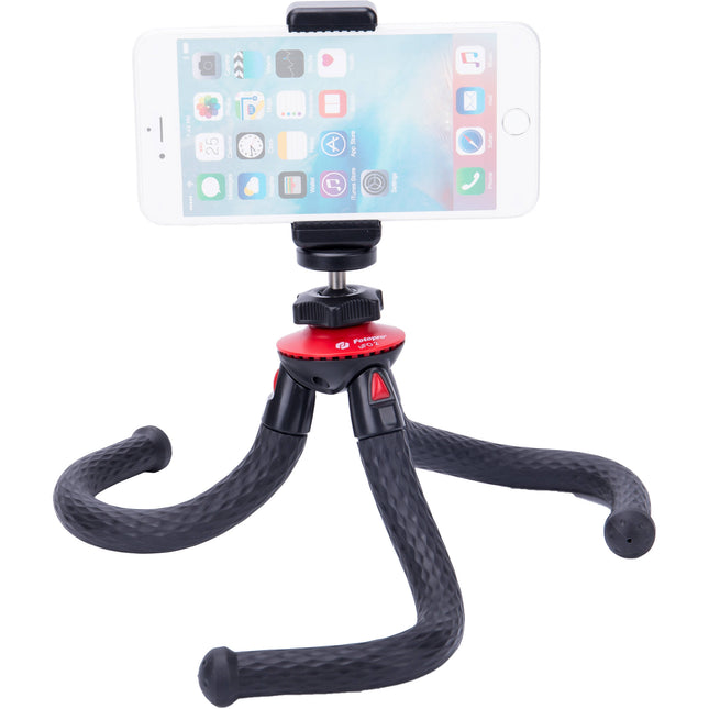 Fotopro UFO2 Kit de Trípode con patas de goma y cabezal 360° Bluetooth