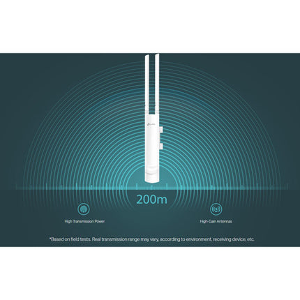 TP-Link EAP110-OUTDOOR V3 Punto de Acceso Exterior 300 Mb/s 2.4 GHz 2 Antenas Impermeables