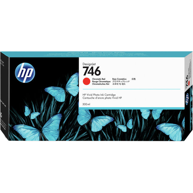 Cartucho de tinta HP 746 Chromatic Red 300mL para Designjet Z6 Z9+