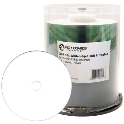 Microboards 52x CD-R Discos Grabables 700MB 80 Minutos 100 Unidades