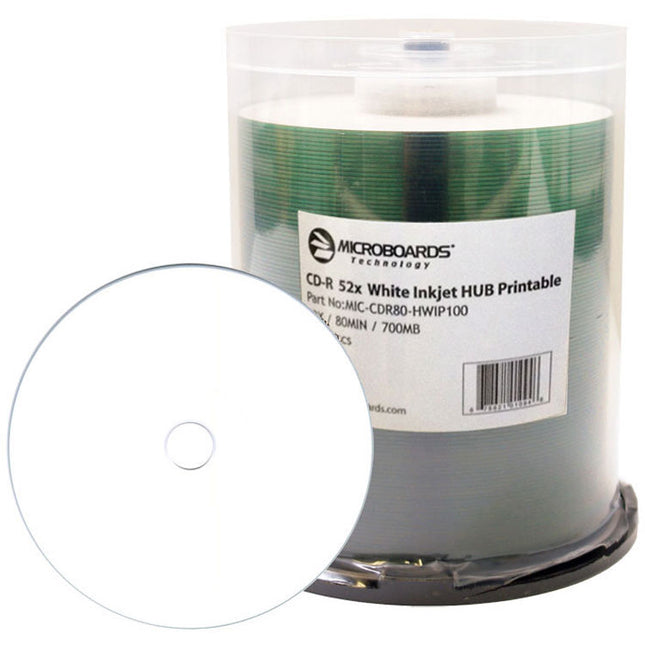 Microboards 52x CD-R Discos Grabables 700MB 80 Minutos 100 Unidades