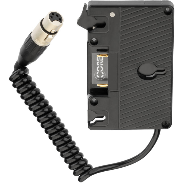 Placa de Batería Luxli para Panel LED Timpani 1x1 Montura Gold con Cable XLR 4 Pines