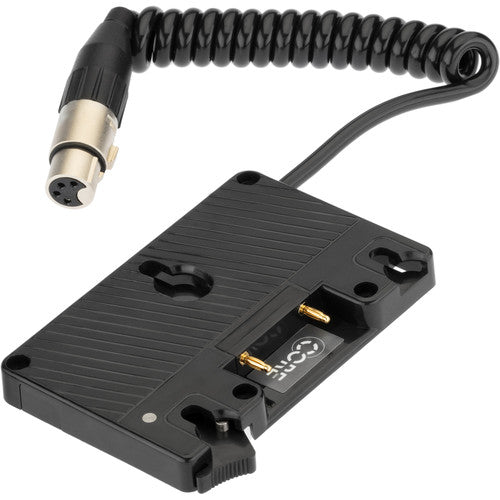 Placa de Batería Luxli para Panel LED Timpani 1x1 Montura Gold con Cable XLR 4 Pines