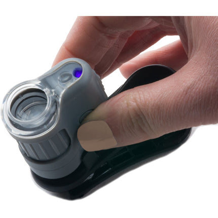 Carson MicroMini Microscopio de Bolsillo con Luz LED y Adaptador Smartphone