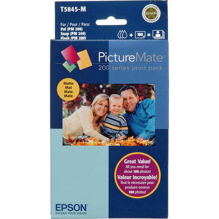 Epson PictureMate 200-Series Paquete de impresión mate 100 hojas