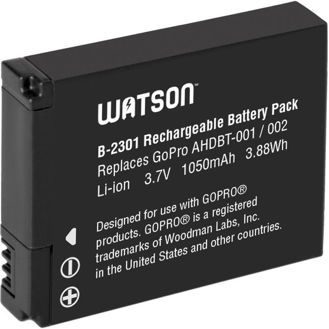 Batería de litio Watson para cámaras GoPro 3.7V 1050mAh AHDBT-001 AHDBT-002