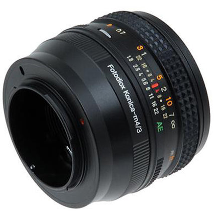 FotodioX Konica AR Adaptador de Lente para Cámaras Micro Cuatro Tercios Aluminio Anodizado