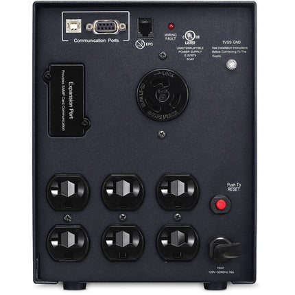 CyberPower PR2200LCDSL SAI con 2070 VA 1980W 7 Salidas batería y protección eléctrica