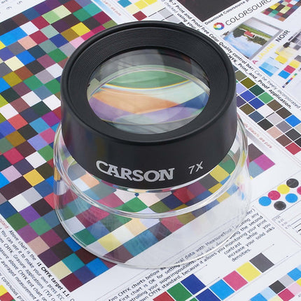 Carson LL-77 7x Lupa de pie con lentes dobles preenfocadas y base acrílica