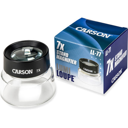 Carson LL-77 7x Lupa de pie con lentes dobles preenfocadas y base acrílica