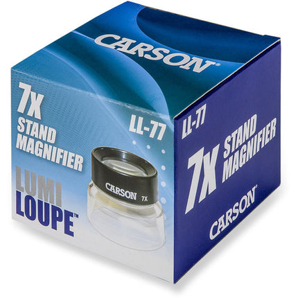 Carson LL-77 7x Lupa de pie con lentes dobles preenfocadas y base acrílica