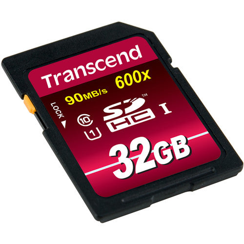 Transcend 32GB Tarjeta de Memoria SDHC Clase 10 UHS-I 90MB/s Lectura 45MB/s Escritura