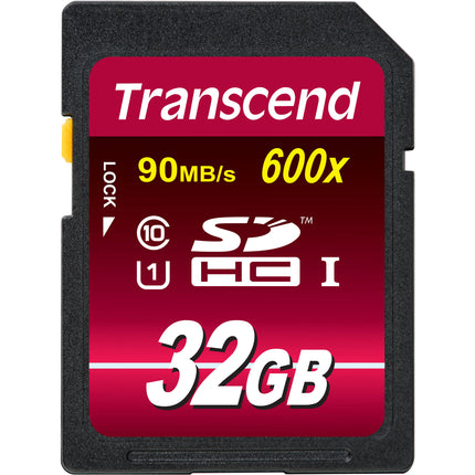 Transcend 32GB Tarjeta de Memoria SDHC Clase 10 UHS-I 90MB/s Lectura 45MB/s Escritura