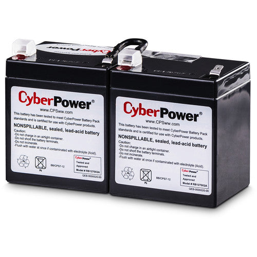 CyberPower RB1270X2A Cartuchos Batería UPS 12V 7Ah Preensamblados