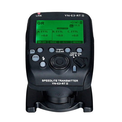 Yongnuo YN-E3-RT II Transmisor Inalámbrico Speedlite para Canon 15 Canales 5 Grupos Alcance 100m