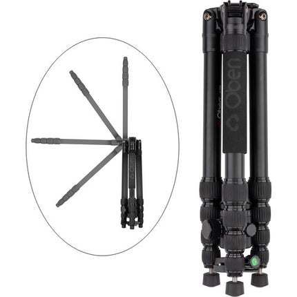 Oben AT-3586 Trípode de viaje de aluminio 62.5 pulgadas con cabeza de bola BZ-226T