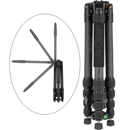 Oben CT-3586 Trípode de Viaje Fibra de Carbono 62.5" 27 lb con Cabezal BZ-226T