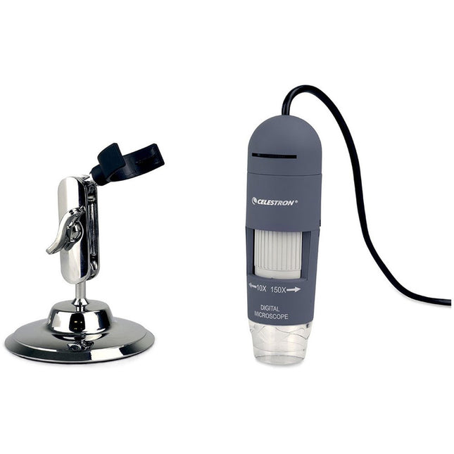 Celestron 44302-C Microscopio Digital Portátil 10-200x 2MP con Soporte Ajustable