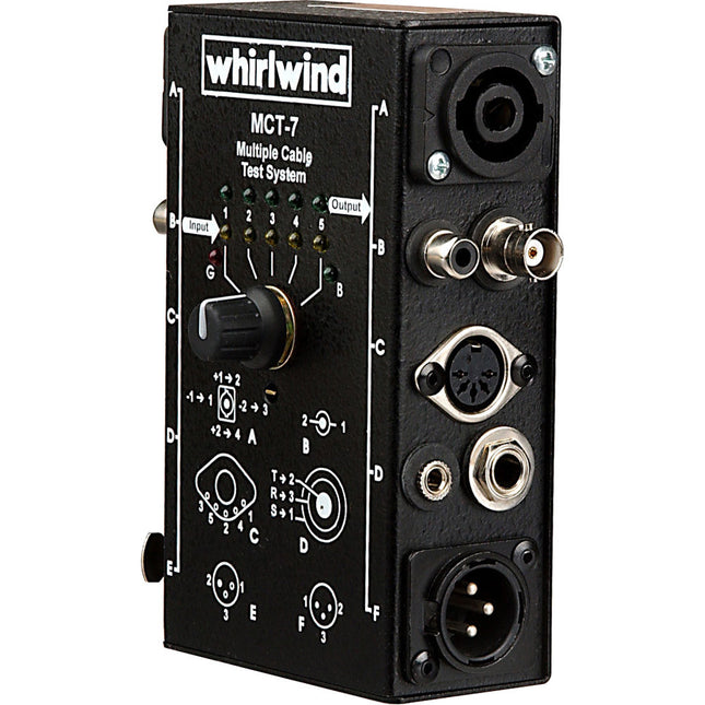 Whirlwind MCT-7 Probador de Cables Múltiples con Indicadores LED y Selector Giratorio