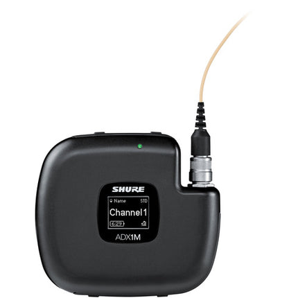 Shure ADX1M Transmisor Inalámbrico Digital Corporal 7 Horas Batería Recargable G57