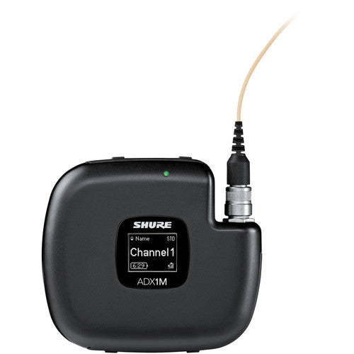 Shure ADX1M Transmisor Inalámbrico Digital Corporal 7 Horas Batería Recargable G57