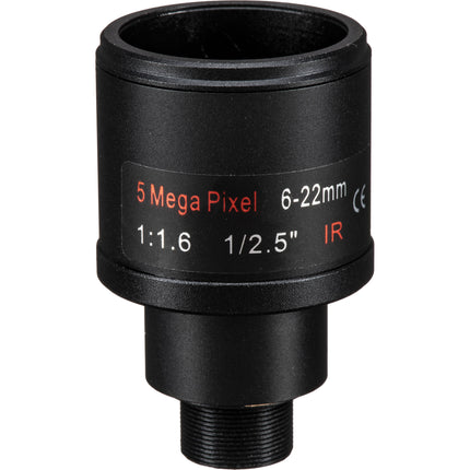 Marshall Electronics M12-Mount Lente Varifocal IR 6-22mm 5MP 1 2 5"