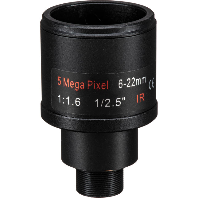 Marshall Electronics M12-Mount Lente Varifocal IR 6-22mm 5MP 1 2 5"